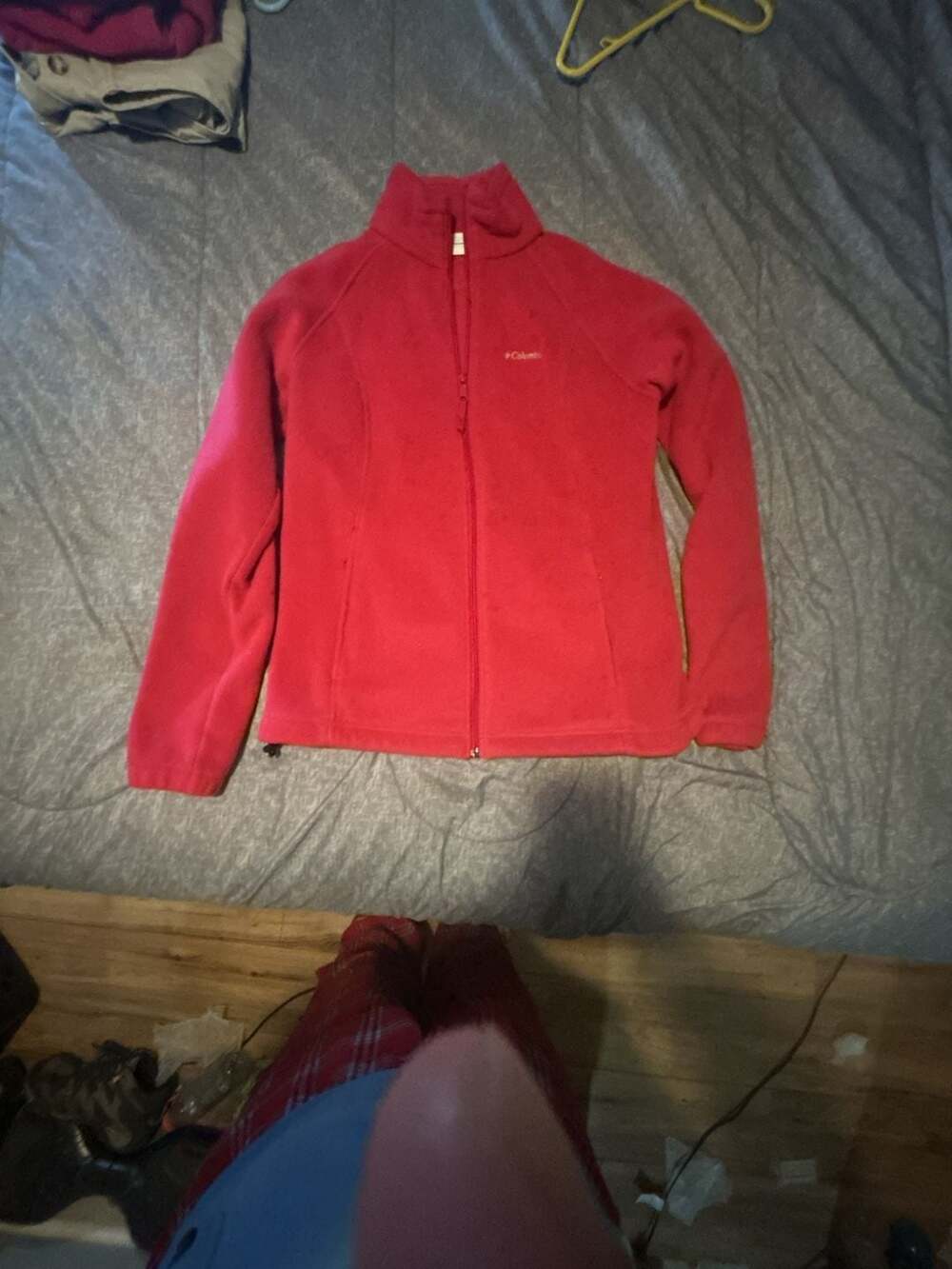 Columbia Women's Benton Springs Red Full Zip Fleece Jacket Size L